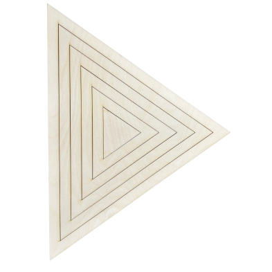 Drewniana obręcz trójkąt obręcze baza sklejka 5szt
