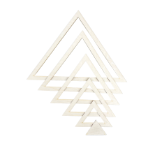 Drewniana obręcz trójkąt obręcze baza sklejka 5szt