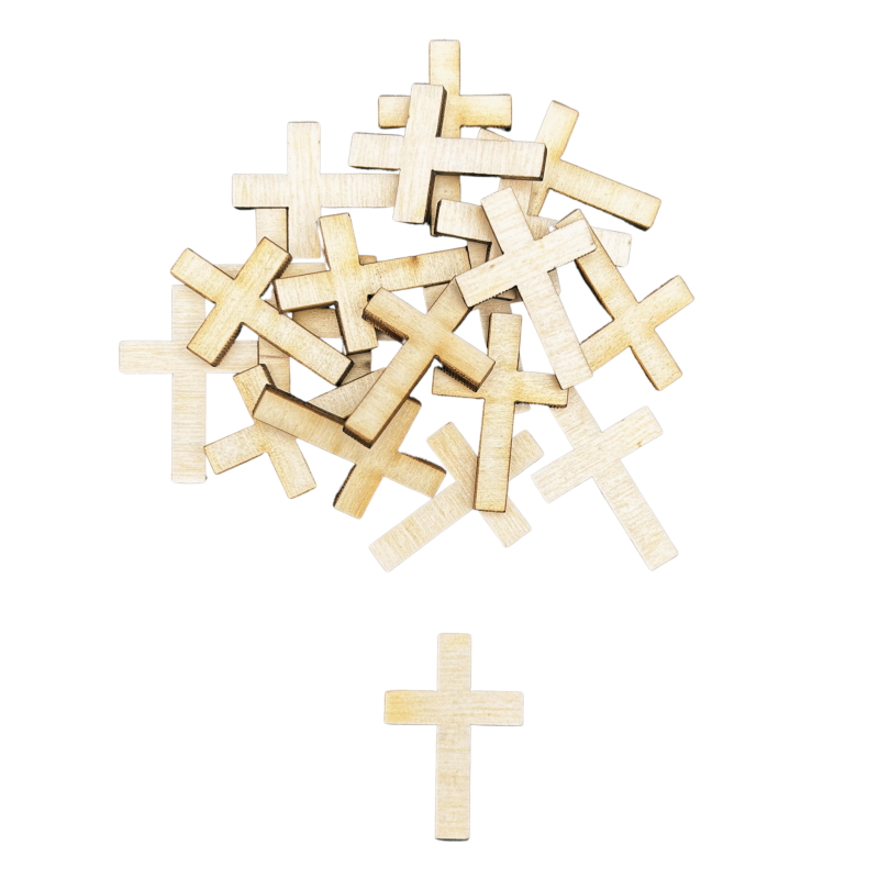 Drewniane scrapki krzyż krzyżyk krzyże 3cm 20szt