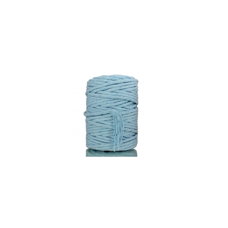 Sznurek bawełniany skręcany BŁĘKITNY 50m 5mm