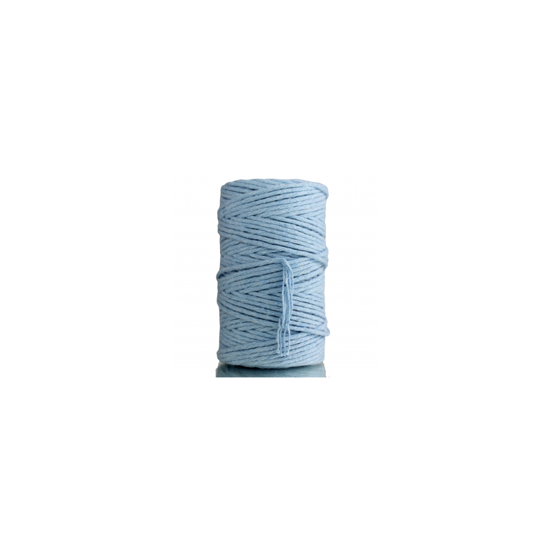 Sznurek bawełniany skręcany BŁĘKITNY 60m 2mm
