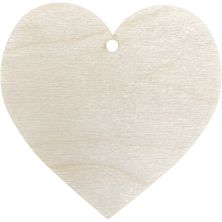 Serce drewniane serduszko z dziurą 10cm sklejka
