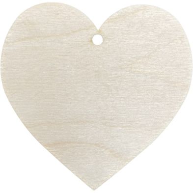 Serce drewniane serduszko z dziurą 12,5cm sklejka