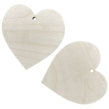 Serce drewniane serduszko z dziurą 7,5cm sklejka