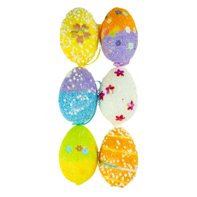 Jajka styropianowe kolorowe wzorzyste